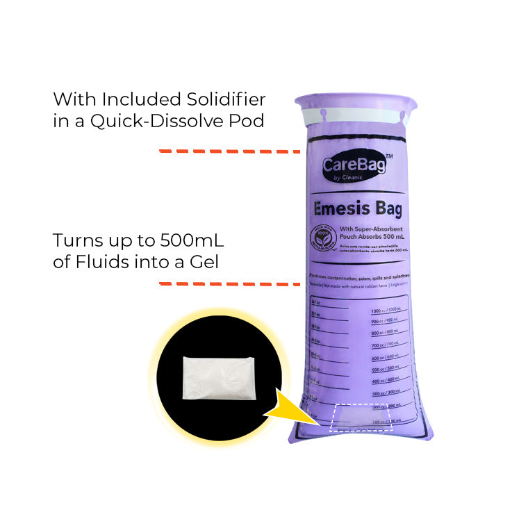 CareBag® Emesis Bag With Super-Absorbent Pouch